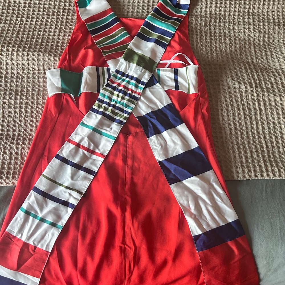 Lulus  Red Orange Tie Back Dress